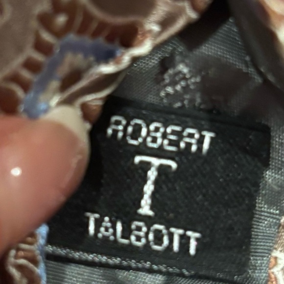 Robert Talbott Designer Geometric 100% Silk Mens Neck Tie Made In USA - Picture 6 of 7